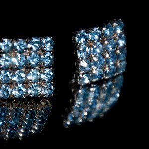 Vintage 1950;s Rhinestone Clip on Earrings Glamour